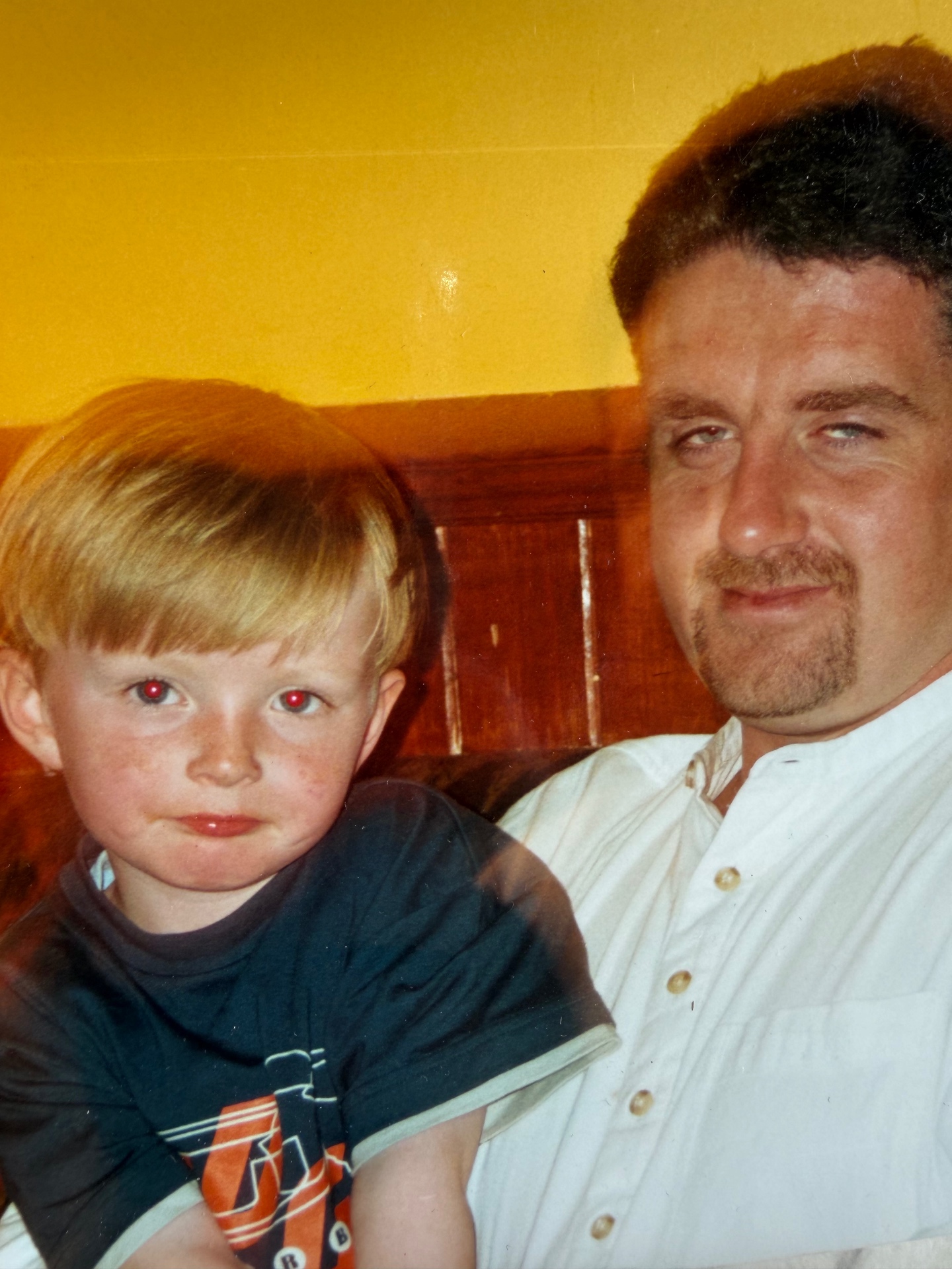 A young Dylan with his grandad